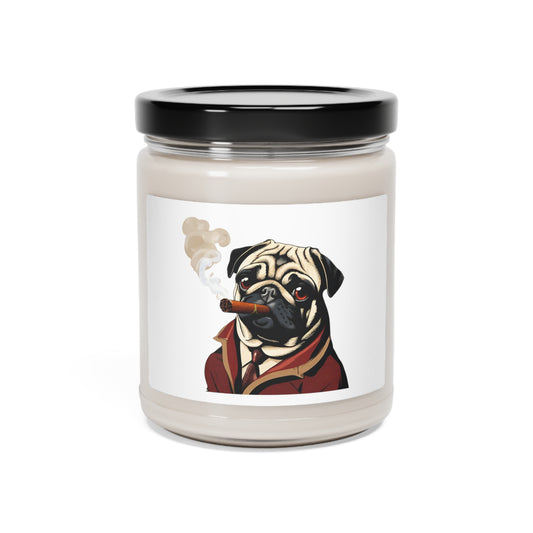 Distinguished Pug Soy Candle, 9oz
