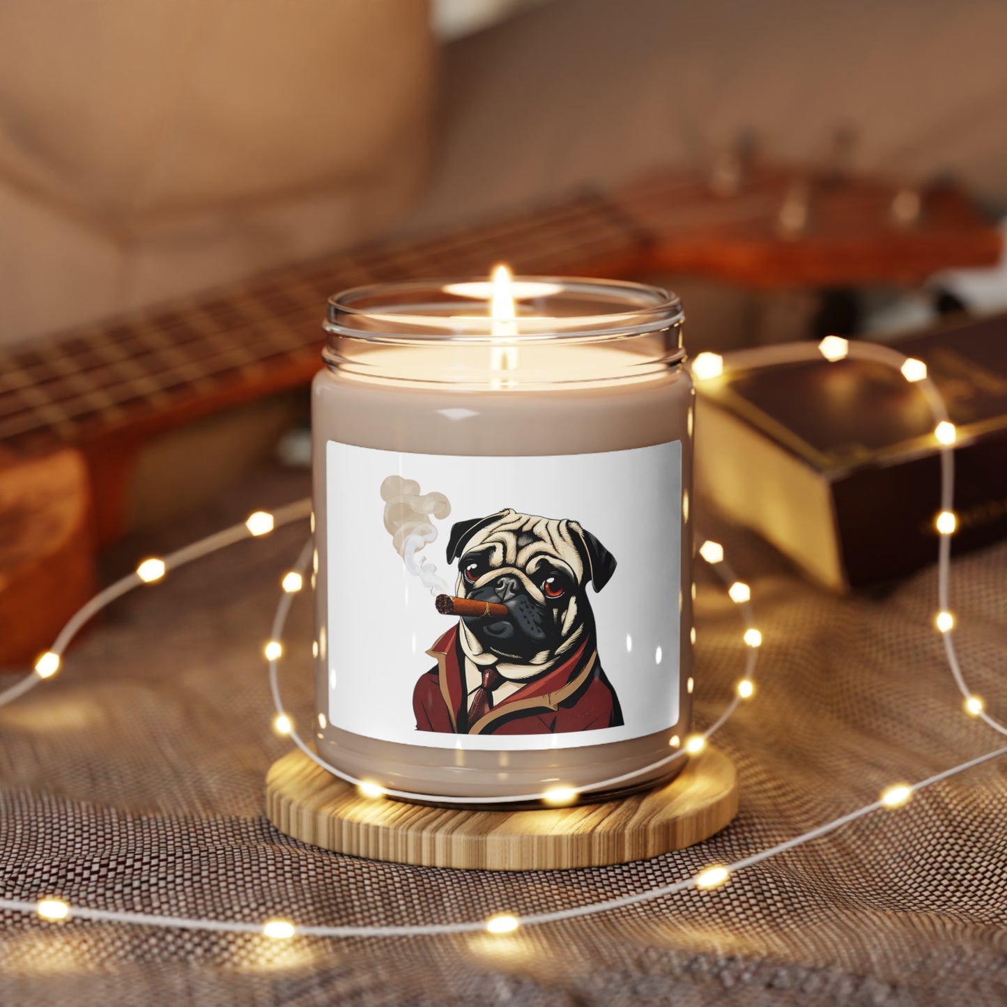 Distinguished Pug Soy Candle, 9oz
